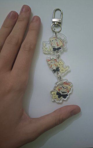 Llavero de chain Lucifer Hazbin Hotel con 3