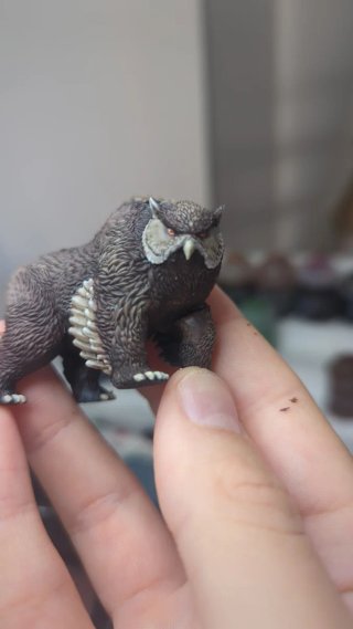 Oso lechuza pintado y barnizado para D&D y Rol