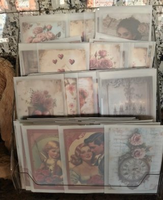 Tarjetas Vintage Rosas y Corazones