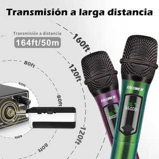 4 Micrófonos Inalámbricos 2.4 GHz