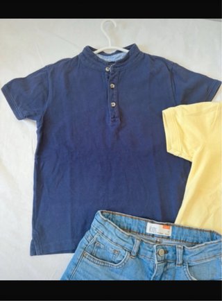 2 polos y bermudas niño