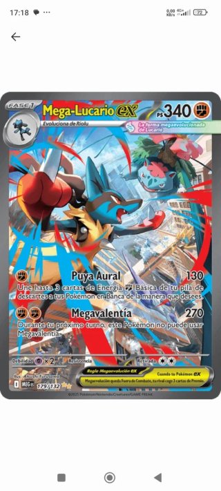 Carta Pokémon Mega-Lucario EX 179/132