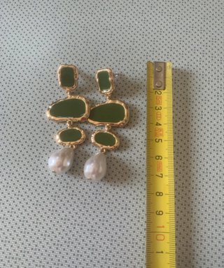 Orecchini vintage oro e verdi