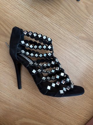 Tacones Steve Madden Negros con Brillantes