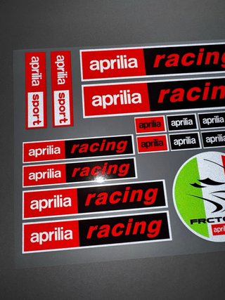 PACK PEGATINAS VINILO APRILIA RACING FACTORY MOTO