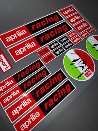 PACK PEGATINAS VINILO APRILIA RACING FACTORY MOTO