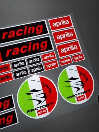 PACK PEGATINAS VINILO APRILIA RACING FACTORY MOTO
