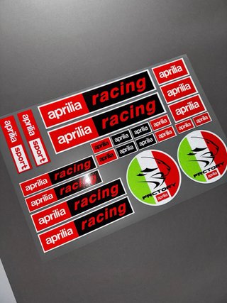 PACK PEGATINAS VINILO APRILIA RACING FACTORY MOTO