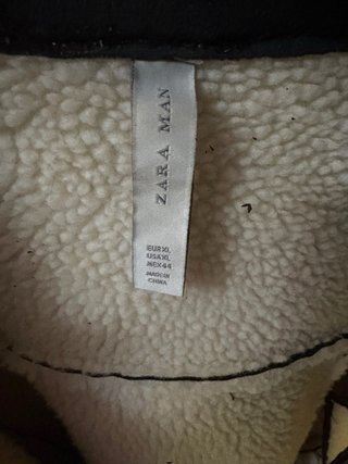 Chaqueta Zara Piel Marrón Hombre