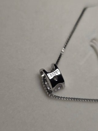 Collana punto luce moissanite 1 ct