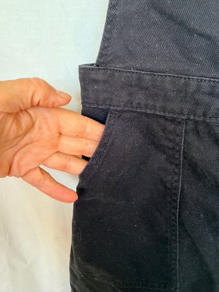 Vestido Peto Vaquero Negro Mini