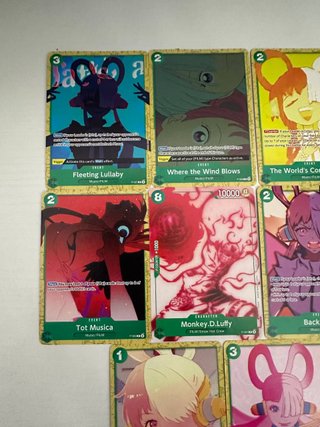 Lotto 8 Carte One Piece Luffy Gear 5 Uta