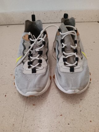 Zapatillas Nike React Gris y Amarillo