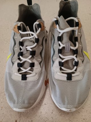 Zapatillas Nike React Gris y Amarillo