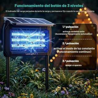 Lámpara Antimosquitos Solar Exterior