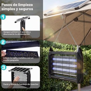 Lámpara Antimosquitos Solar Exterior