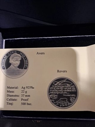 Estuche 2 medallas Nicolae Labis plata y cobre