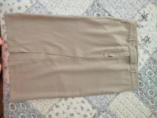 Falda midi Mango Talla 40 Beige