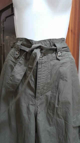 Pantaloni cargo cotone verde militare