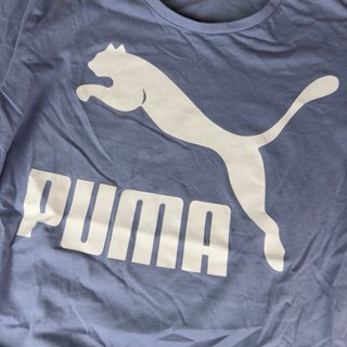 T-shirt Puma Big Logo Size S Vintage Style blue