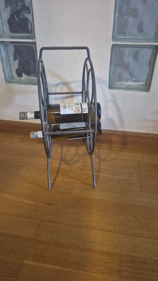 Portabottiglie in ferro battuto per 8 bottiglie