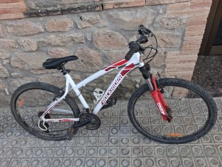 Bicicleta Rockrider Blanca y Roja Talla M