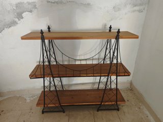 Estantería tipo puente madera y metal