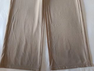 Pantaloni lunghi donna beige con logo