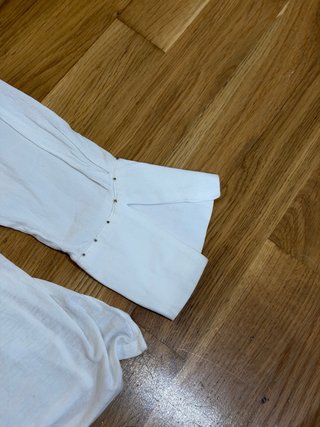 Blusa Massimo Dutti blanca con lazada