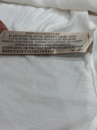 Blusa Massimo Dutti blanca con lazada