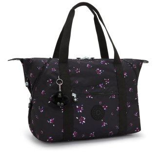 Kipling Art M Bolso Estampado Floral Negro