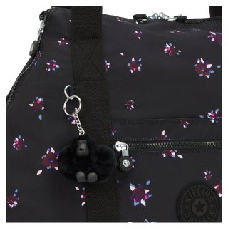 Kipling Art M Bolso Estampado Floral Negro
