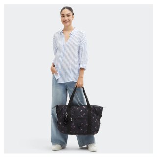 Kipling Art M Bolso Estampado Floral Negro