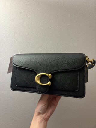 Borsa Coach Nera con Dettagli Oro
