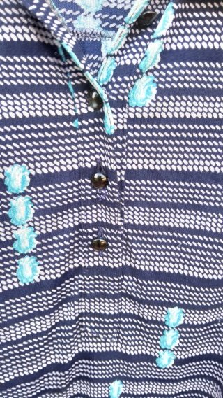 Vestido mujer talla 46 negro y turquesa