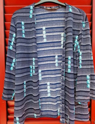 Vestido mujer talla 46 negro y turquesa