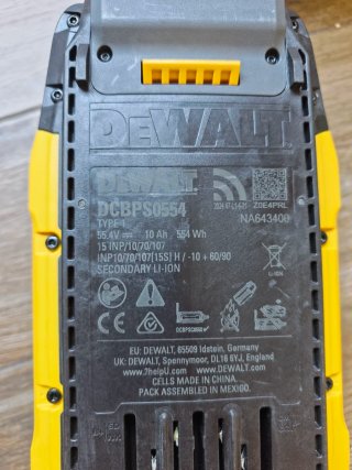 Dewalt Powershift 55.5v 10Ah 554wh