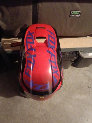 Casco Fox V1 Rojo y Negro