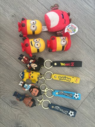 Lote Llaveros Figuras: Pokémon, Dragon Ball, Minio