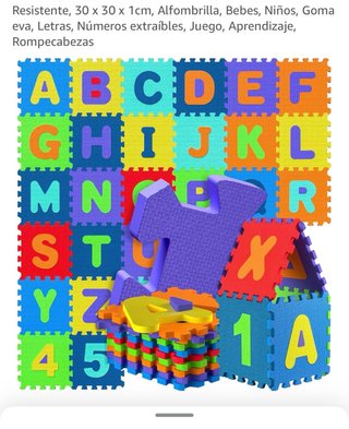 Alfombra Puzzle Letras y Números Bebé