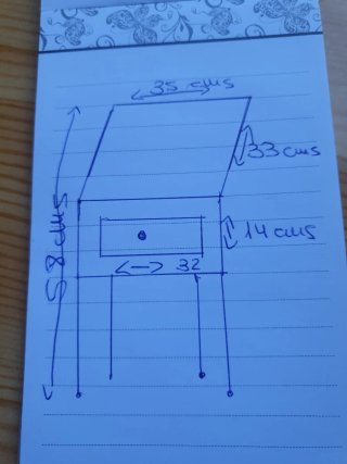 Mesa auxiliar/mesita para restaurar