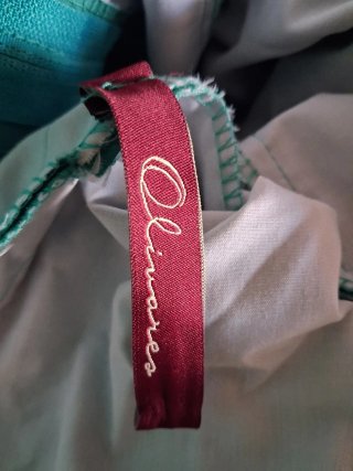 Traje Flamenca Talla 42 Teal Volantes Lunares