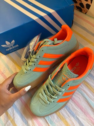 Adidas Gazelle Indoor Verde y Naranja Talla 38