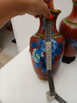 Coppia vasi Cloisonné