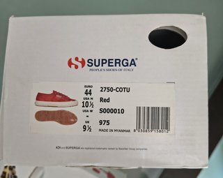 Superga Scarpe Sneaker Tg. 44 Eu 10,5 Usa 9,5 Red