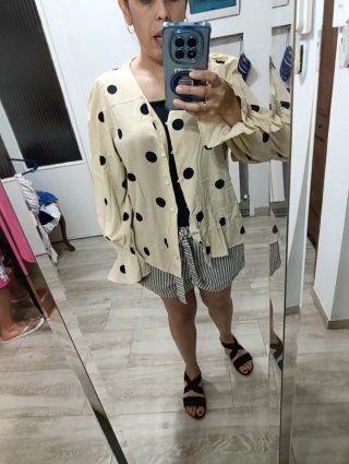 Blusa corta a rayas