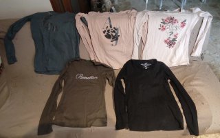 Maglie Cotone Donna Manica Lunga