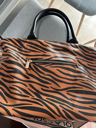 Bolso Lola Casademunt estampado cebra