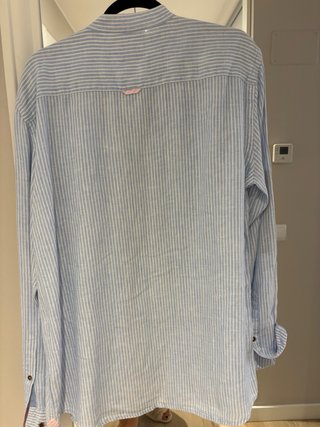 Camisa Studio Sfera cuello mao rayas azul