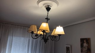 Lámpara de techo tela y metal